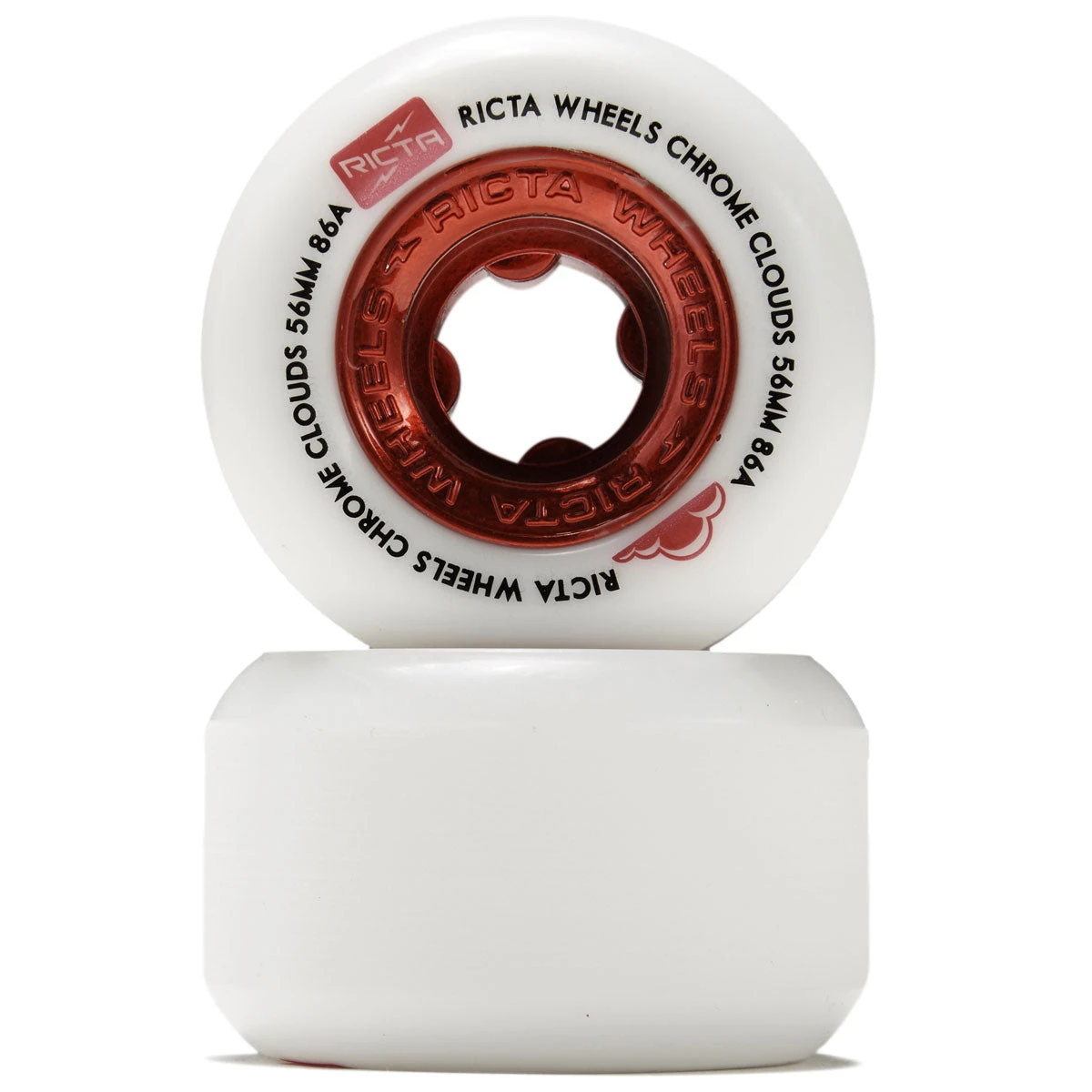 Ricta Chrome Clouds 86a Skateboard Wheels - Red - 56mm Ricta Chrome Clouds 86a Skateboard Wheels - Red - 56mm -Sports Ski Shop 193172105526 2
