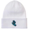 Santa Cruz Screaming Hand Long Shoreman Beanie - White -Sports Ski Shop 193172261796 1