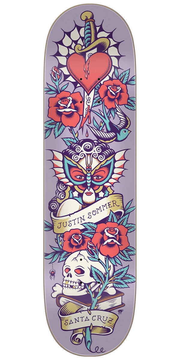 Santa Cruz Sommer Tattooed VX Everslick Skateboard Deck - 8.25" Santa Cruz Sommer Tattooed VX Everslick Skateboard Deck - 8.25" -Sports Ski Shop 193172413898 1