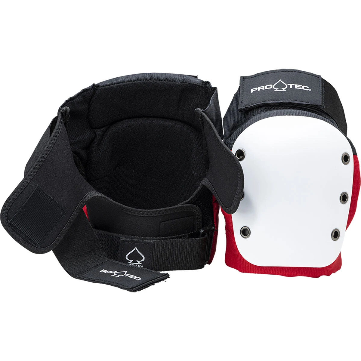 Pro-Tec Knee/Elbow Set of Pads - Red/White Pro-Tec Knee/Elbow Set Of Pads - Red/White -Sports Ski Shop 194521041915 2