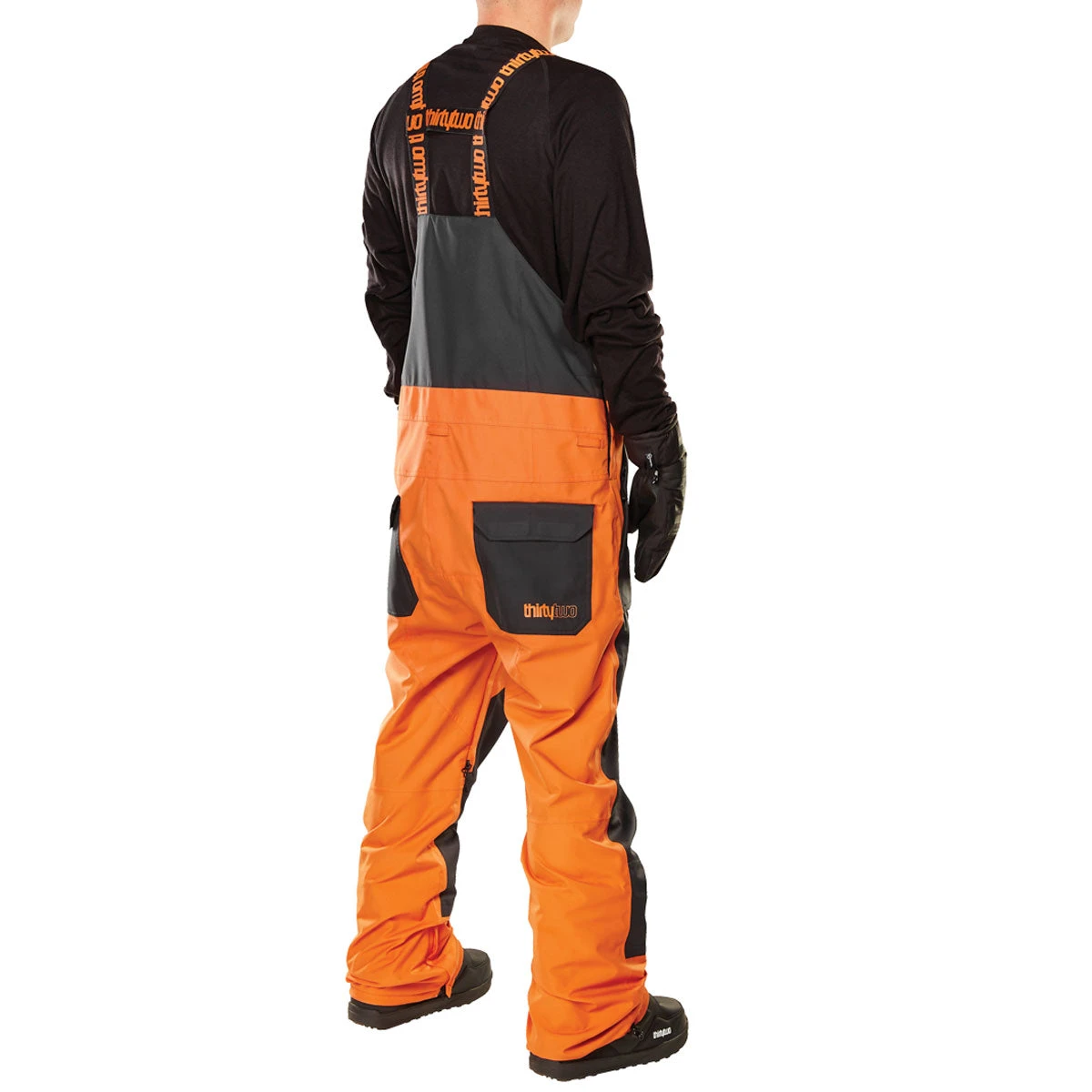 Thirty Two Basement Bib 2023 Snowboard Pants - Orange Thirty Two Basement Bib 2023 Snowboard Pants - Orange -Sports Ski Shop 194691276001 3