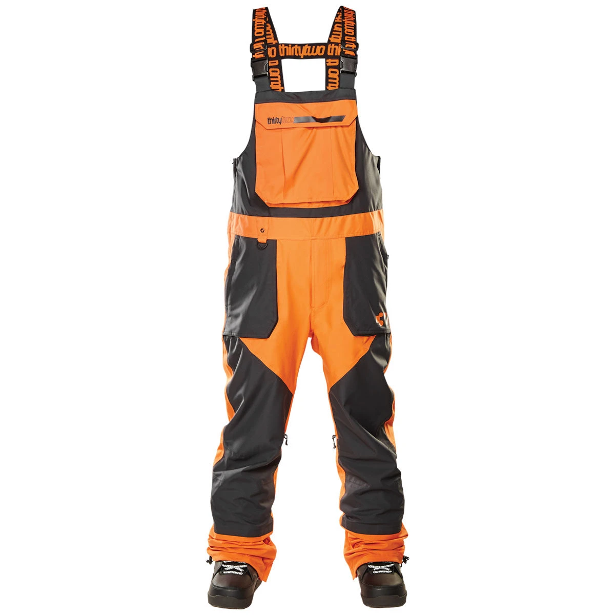 Thirty Two Basement Bib 2023 Snowboard Pants - Orange Thirty Two Basement Bib 2023 Snowboard Pants - Orange -Sports Ski Shop 194691276001 4