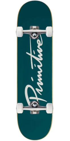 Primitive Nuevo Script Skateboard Complete - Teal - 8.00"