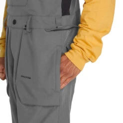 Volcom Roan Bib Overall Snowboard Pants - Dark Grey -Sports Ski Shop 196134091400 3