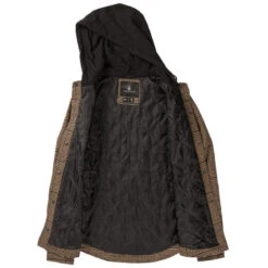 Volcom Womens Hooded Flannel Snowboard Jacket - Caramel -Sports Ski Shop 196134115694 4