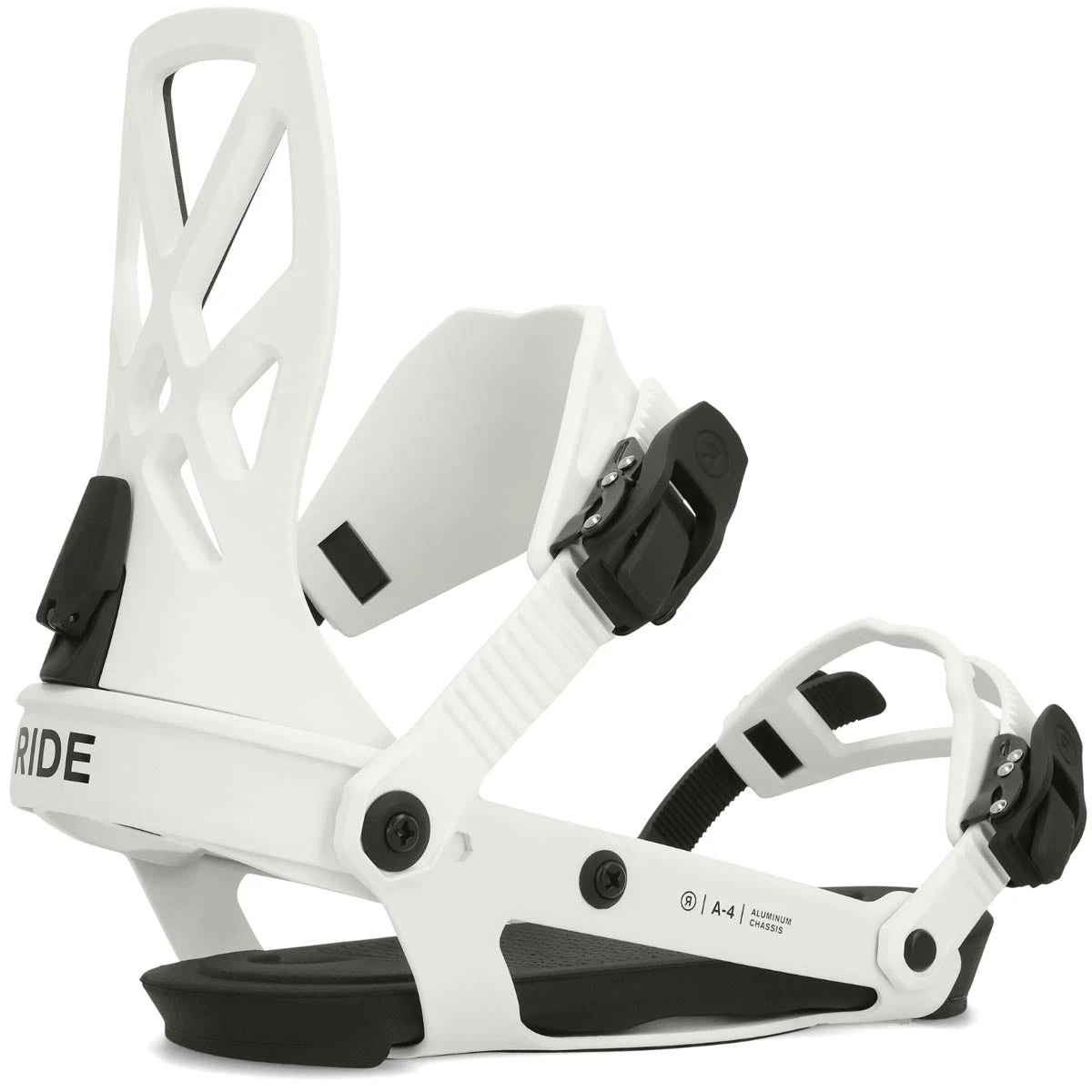 Ride A-4 2024 Snowboard Bindings - White Ride A-4 2024 Snowboard Bindings - White -Sports Ski Shop 196222114356 1