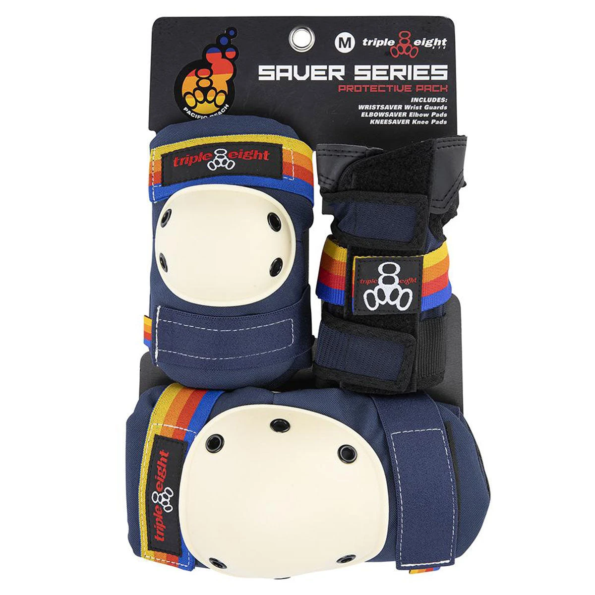 Triple Eight Saver 3 Pack Of Pads - Pacific Beach Triple Eight Saver 3 Pack Of Pads - Pacific Beach -Sports Ski Shop 604352611329 2