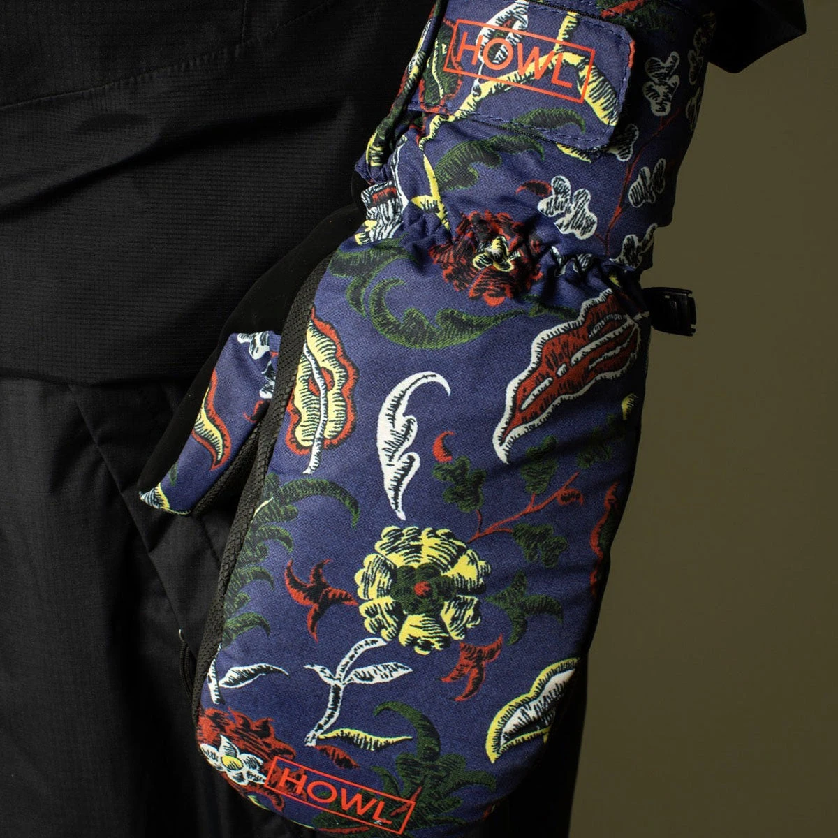 Howl Flyweight Mitt Snowboard Gloves - Prickly Floral Print Howl Flyweight Mitt Snowboard Gloves - Prickly Floral Print -Sports Ski Shop 632138411092 2
