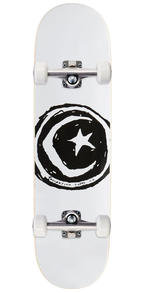 Foundation Star and Moon Skateboard Complete - White - 8.50" Foundation Star And Moon Skateboard Complete - White - 8.50" -Sports Ski Shop 827059053982 c