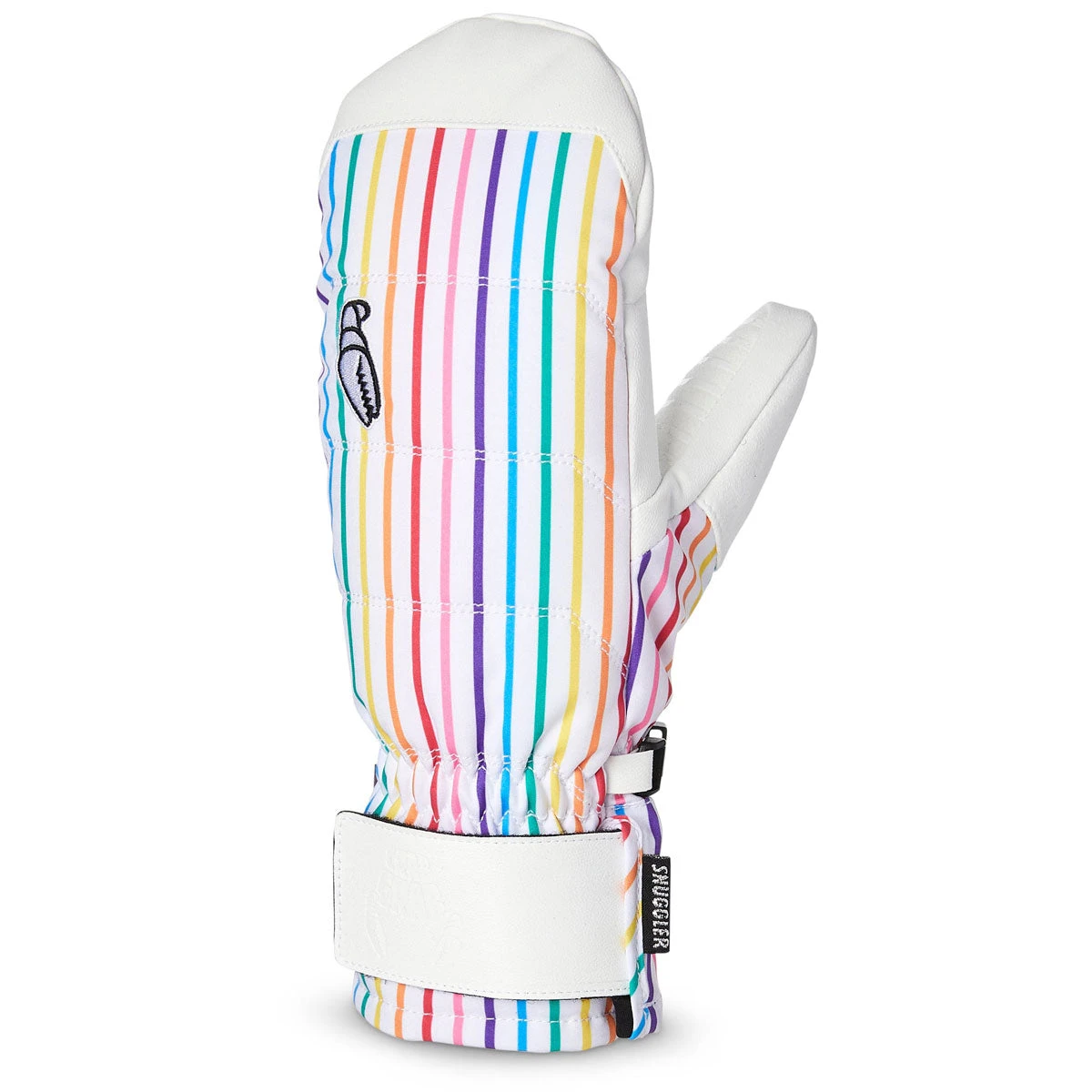 Crab Grab Womens Snuggler Mitt Snowboard Gloves - Rainbow Stripes Crab Grab Womens Snuggler Mitt Snowboard Gloves - Rainbow Stripes -Sports Ski Shop 840223802377 1