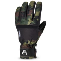 Crab Grab Five Snowboard Gloves - Woodland Camo