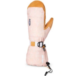 Crab Grab Womens Cinch Mitt Snowboard Gloves - Crab Doodle Pink