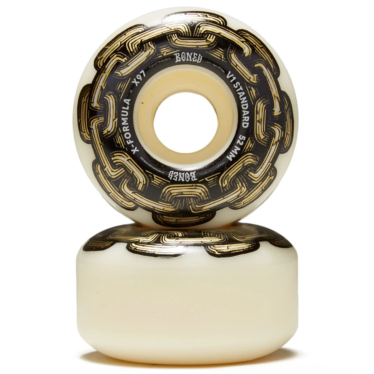 Bones X Formula Gold Chain 97a V1 Standard Skateboard Wheels - 52mm Bones X Formula Gold Chain 97a V1 Standard Skateboard Wheels - 52mm -Sports Ski Shop 842357182066 2