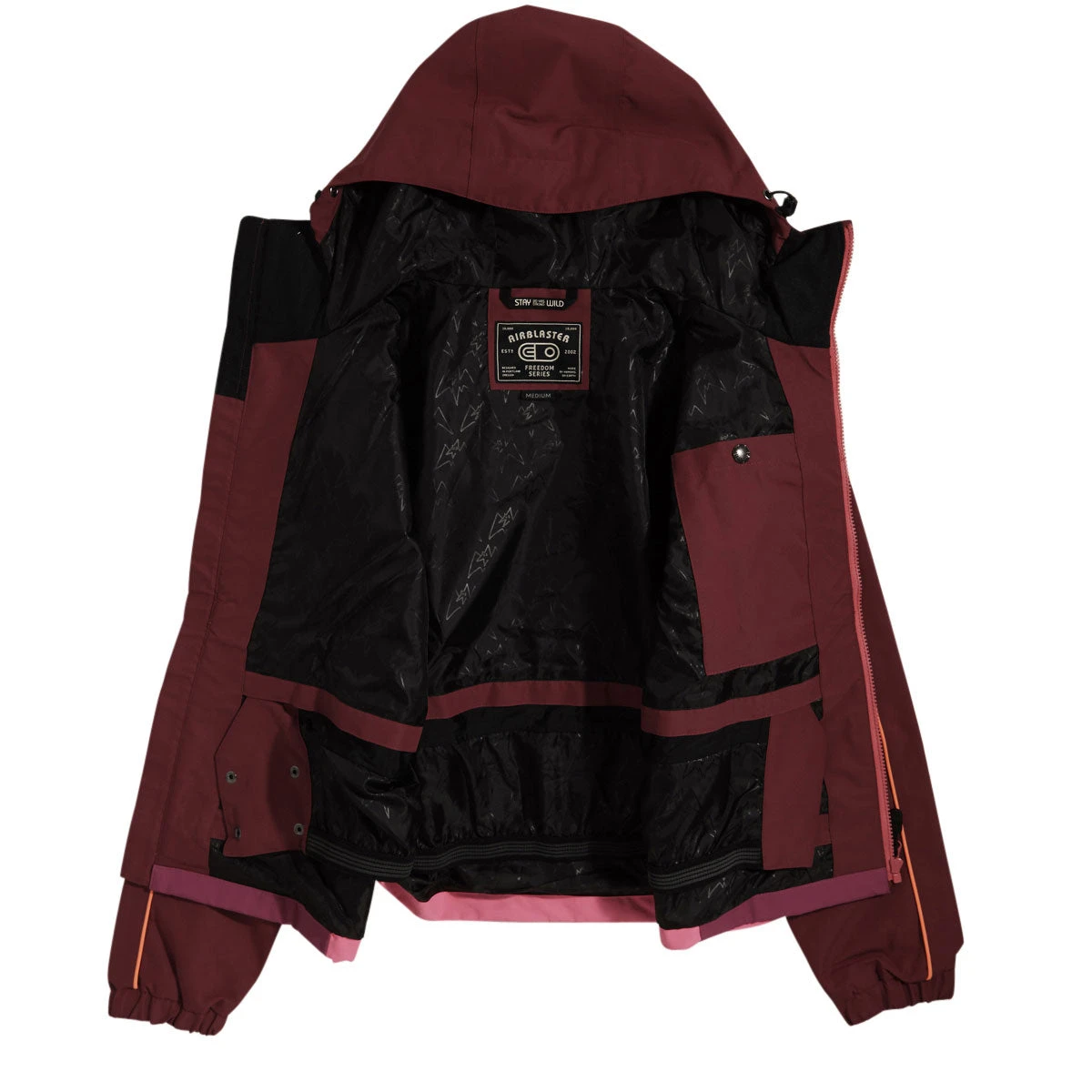 Airblaster Womens Lady Revert Snowboard Jacket - Plum/Magenta Airblaster Womens Lady Revert Snowboard Jacket - Plum/Magenta -Sports Ski Shop 847678186670 3