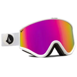 Volcom Yae Snowboard Goggles - Matte White/Pink Chrome 4 Volcom Yae Snowboard Goggles - Matte White/Pink Chrome -Sports Ski Shop 884932381501 3