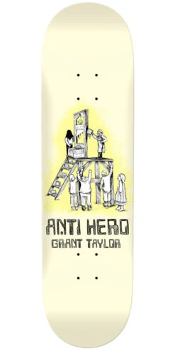 Anti-Hero Grant I Hate Computers Skateboard Deck - Cream - 8.25"