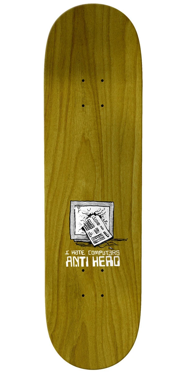 Anti-Hero Grant I Hate Computers Skateboard Deck - Cream - 8.25" Anti-Hero Grant I Hate Computers Skateboard Deck - Cream - 8.25" -Sports Ski Shop 888560304369 2