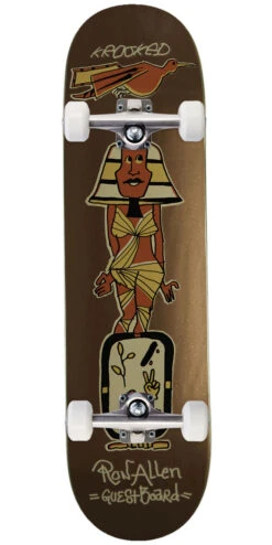 Krooked Ron Allen Guest Pro Skateboard Complete - Gold - 8.25"