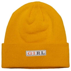 Girl Letterpress Beanie - Gold