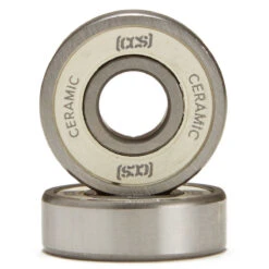 CCS Ceramic Skateboard Bearings - White