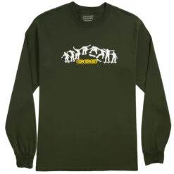 CCS Kickflip Logo Long Sleeve T-Shirt - Green/White/Yellow