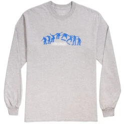 CCS Kickflip Logo Long Sleeve T-Shirt - Grey/Royal/White