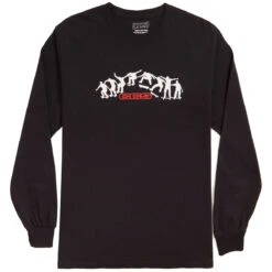 CCS Kickflip Logo Long Sleeve T-Shirt - Black/White/Red