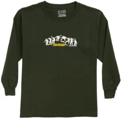 CCS Youth Kickflip Logo Long Sleeve T-Shirt - Green/White/Yellow