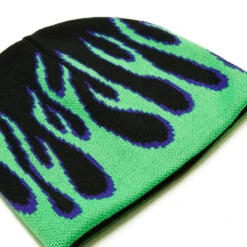CCS Flames Reversible Skully Beanie - Black/Green -Sports Ski Shop BQ559E4 2