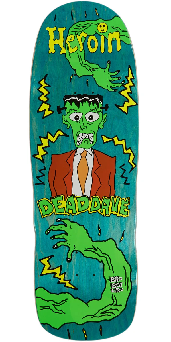 Heroin Dead Dave Dead Toon Skateboard Deck - 10.10" Heroin Dead Dave Dead Toon Skateboard Deck - 10.10" -Sports Ski Shop BQ56FA1 1