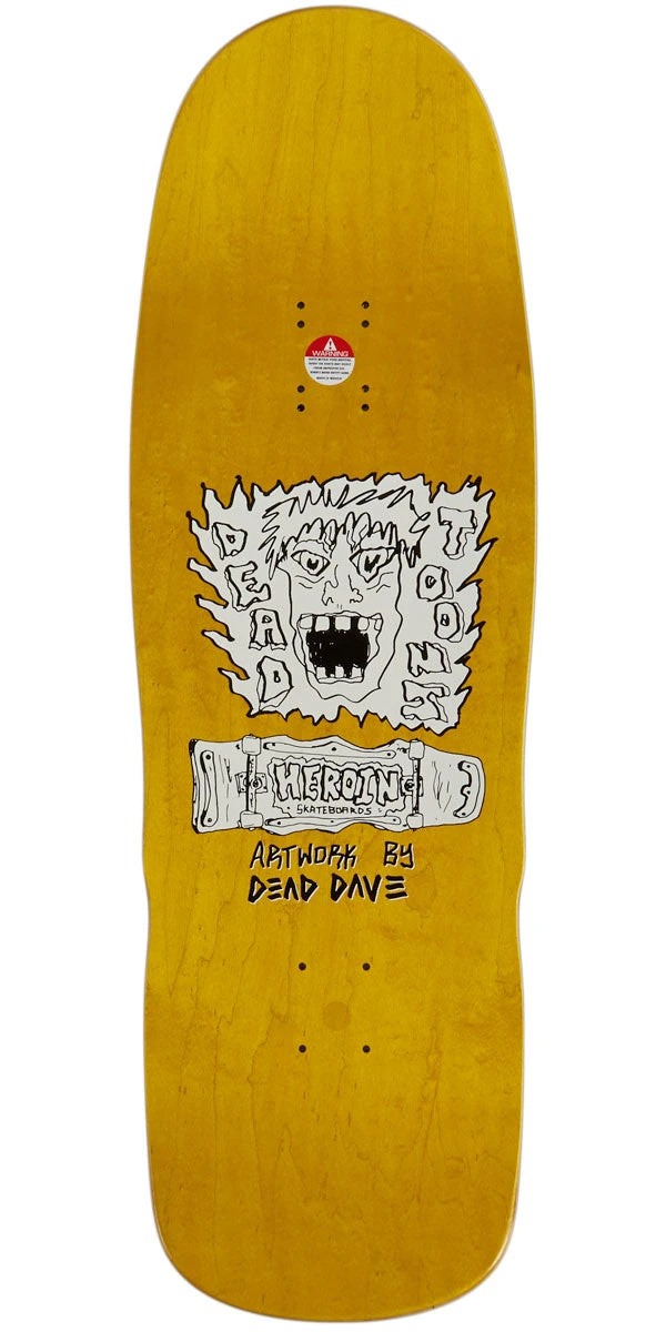 Heroin Dead Dave Dead Toon Skateboard Deck - 10.10" Heroin Dead Dave Dead Toon Skateboard Deck - 10.10" -Sports Ski Shop BQ56FA1 2