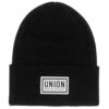 Union High Cuff Logo Beanie - Black