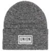 Union High Cuff Logo Beanie - Black/White Marl 1 Union High Cuff Logo Beanie - Black/White Marl -Sports Ski Shop BQ5DB9C 1