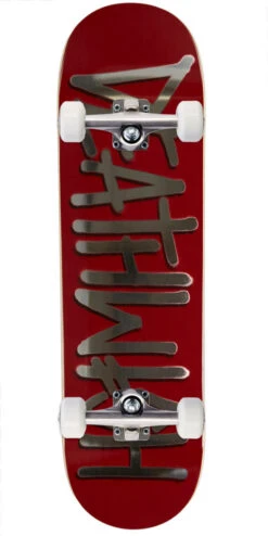 Deathwish Deathspray Skateboard Complete - Maroon/Silver - 8.75"