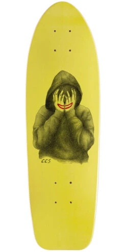CCS Smile On The Surface Crusier Skateboard Deck - Yellow