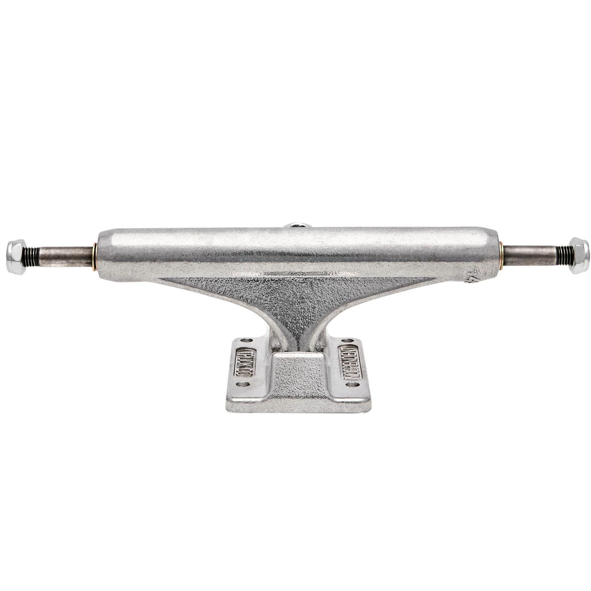 Independent Polished Mid Skateboard Trucks - Silver Independent Polished Mid Skateboard Trucks - Silver -Sports Ski Shop IN Mid Silver Truck Straight Front