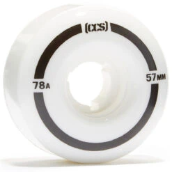 CCS Cruiser Skateboard Wheels - 57mm 78a - White