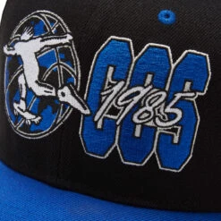 CCS X Mitchell & Ness Hoops Hat - Black/Royal -Sports Ski Shop ccs mitchell ness hat black blue 3