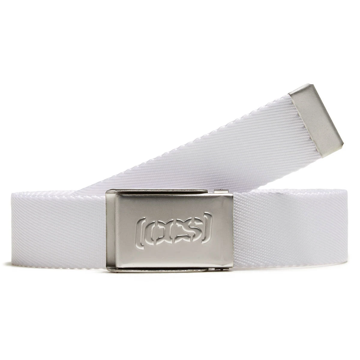 CCS Silver Logo Buckle Belt - White CCS Silver Logo Buckle Belt - White -Sports Ski Shop ccs silver logo buckle belt white 1
