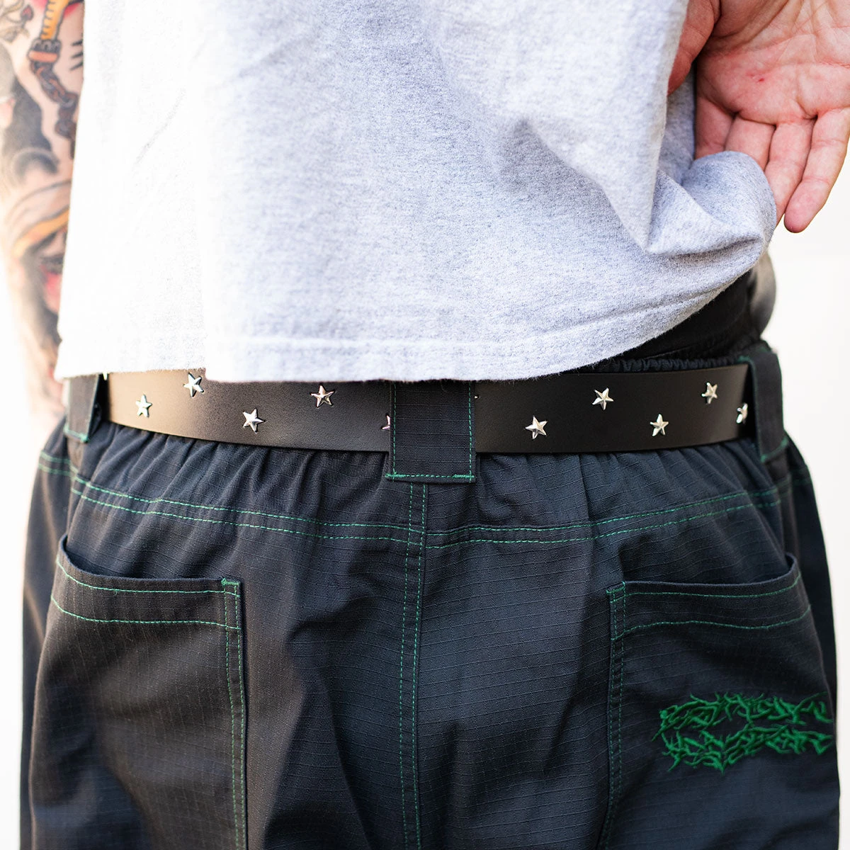 CCS Star Studded Leather Belt - Black CCS Star Studded Leather Belt - Black -Sports Ski Shop starbelt 2